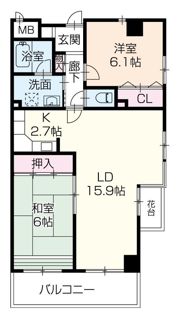 宮西パレス・壱号館の間取り画像
