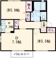 アステル Cの間取り画像
