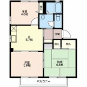 フリーデンハイム Bの間取り画像