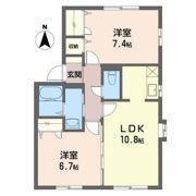 サンアベニュー Aの間取り画像