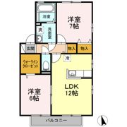 リビングタウン松縄 B棟の間取り画像