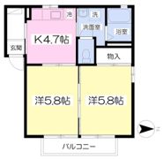 ラポール東通の間取り画像