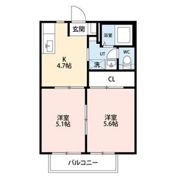 ヴィラージュライA棟の間取り画像
