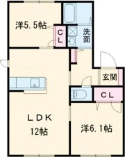 シャーメゾン蒲船津Bの間取り画像