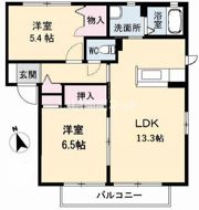 シャーメゾン際波 A棟の間取り画像