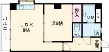 コーポ朝日Ⅵの間取り画像