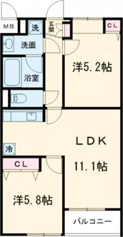 Soleil本厚木（ソレイユホンアツギ）の間取り画像