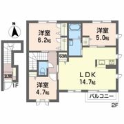 ベルデュール Aの間取り画像
