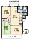 ヴィラージュ帆立 C棟の間取り画像