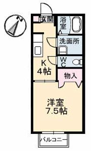 ジェネス長束の間取り画像