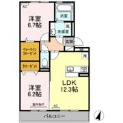 D-roomⅡの間取り画像