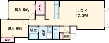 ateena3・23Fの間取り画像