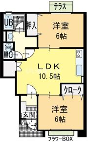 ハーブメゾン多田Aの間取り画像