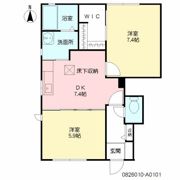 メルベーユ筒井 A棟の間取り画像