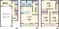 リナージュL青梅市勝沼ガレージハウスの間取り画像