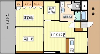 小倉セントラルコーポの間取り画像
