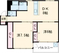 中郷東住宅2棟の間取り画像