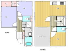 萩園貸家の間取り画像