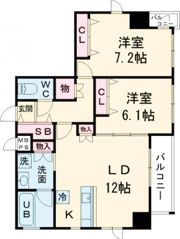 サンドキャッスル佐古一番町の間取り画像
