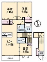 シャーメゾン仏生山 A棟の間取り画像