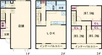 リナージュL青梅市勝沼ガレージハウスの間取り画像