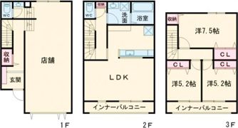 リナージュL青梅市勝沼ガレージハウスの間取り画像
