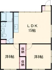 ハラダハイツの間取り画像