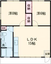 ハラダハイツの間取り画像