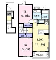 ポン ド トロワ Aの間取り画像