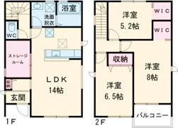 マイホームネクスト馳出町 2号棟の間取り画像