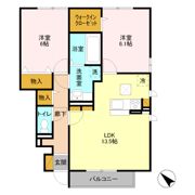 カーサ ソレール Ⅱ Cの間取り画像
