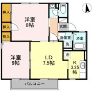 シャルマン沢村 Aの間取り画像