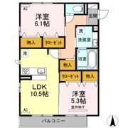 D-room IXI 369 A館の間取り画像