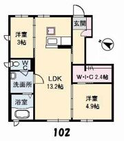 グランスィート田島 B棟の間取り画像