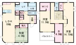 石川町455番貸家の間取り画像
