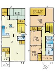 ソレイユ中島の間取り画像