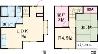 田園貸家の間取り画像