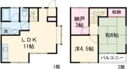 田園貸家の間取り画像