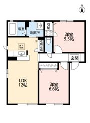 山茶花sue A棟の間取り画像