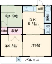 コーポ幸Bの間取り画像
