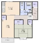 Felice Casa24（フェリーチェカーザ24）Cの間取り画像