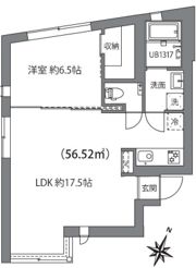 ルクール市ヶ谷払方町(旧ARK HOUSE 市ヶ谷払方町)の間取り画像