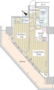ユニゾンタワーの間取り画像