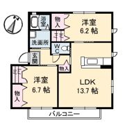 クレール六反 I棟の間取り画像
