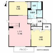 グランパルク本城 B棟の間取り画像