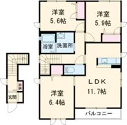 サンリッチ H棟の間取り画像