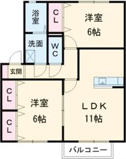 クレールフジの間取り画像