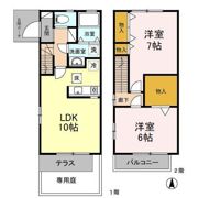 クレール ABの間取り画像