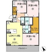 (仮称)D-ROOM鷹の巣2丁目の間取り画像