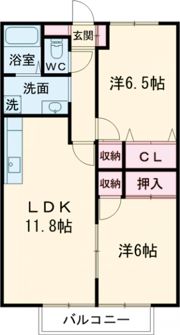 センチュリーパセオ B棟の間取り画像